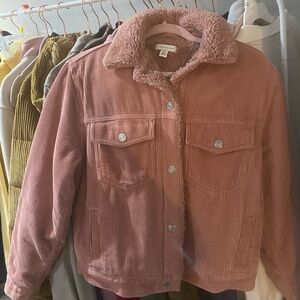 Topshop Corduroy Jacket - Pink